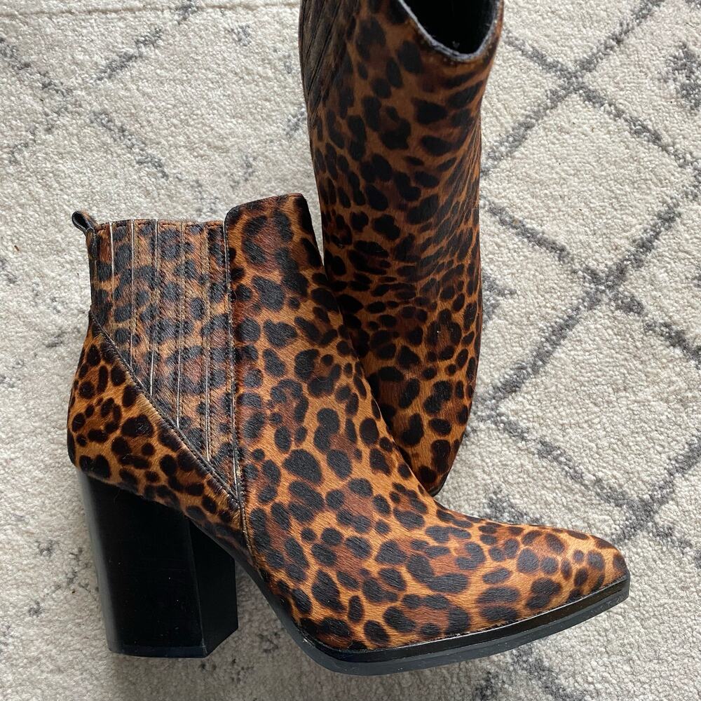 Marc Fisher LTD Alva Genuine Calf Hair Bootie Size 8.5